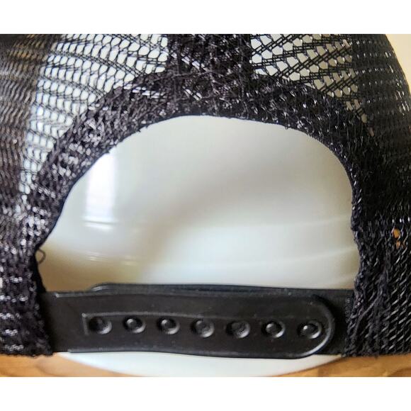 EC Embroidered Trucker Hat Orange Black Mesh Adjustable Snapback Baseball Cap K - Picture 5 of 8